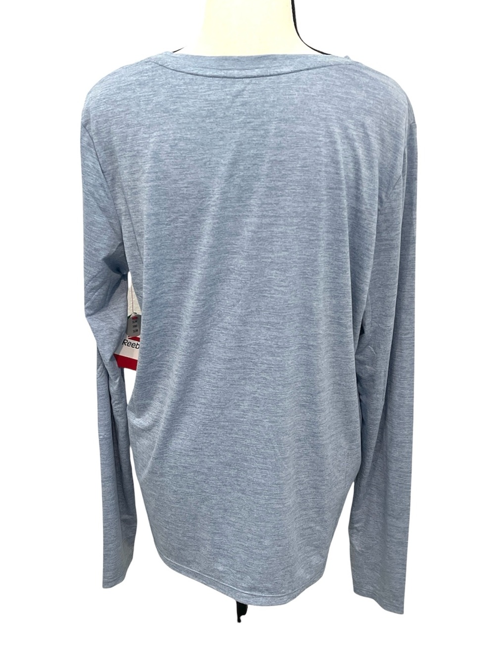 REEBOK | Denim Blue Athletic Shirt Long Sleeve Crew Neck Tshirt Sz XL - Picture 3 of 10